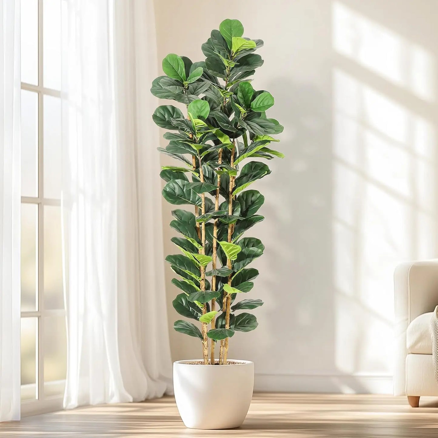 HiMISS Fiddle Leaf Fig Tree With Pot Artificial Plant