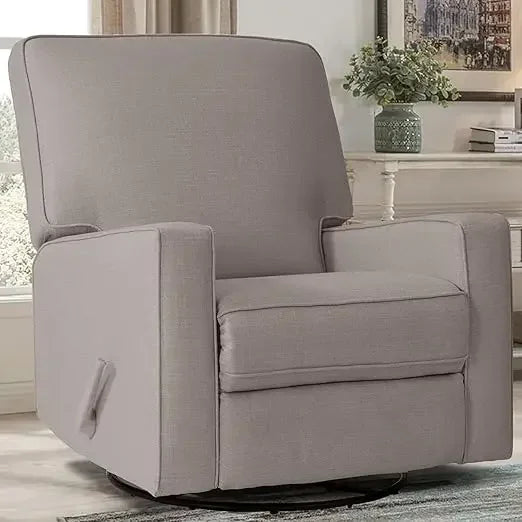 Swivel Rocker Recliner Chair Leather Upholstered for Living Room