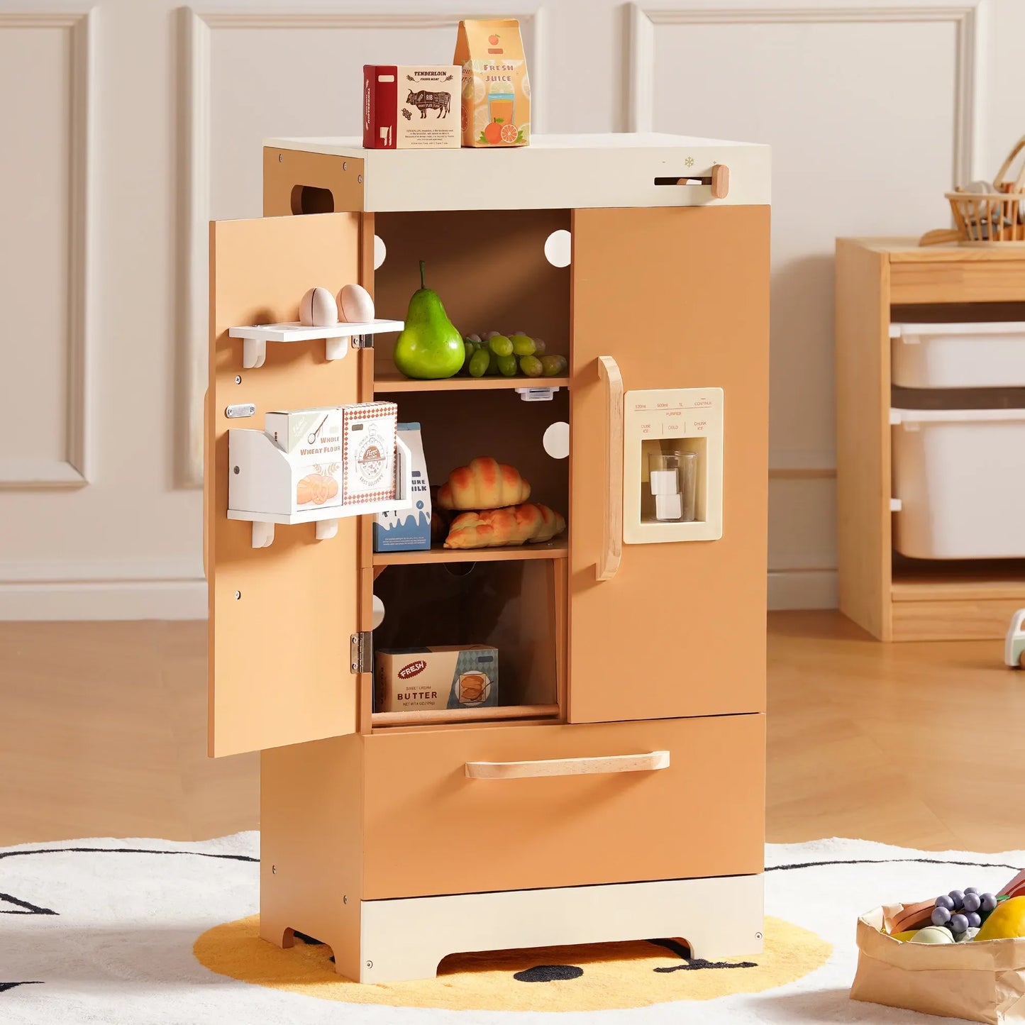 Robotime Wooden Kitchen Playset With Washing Machine And Dishwasher