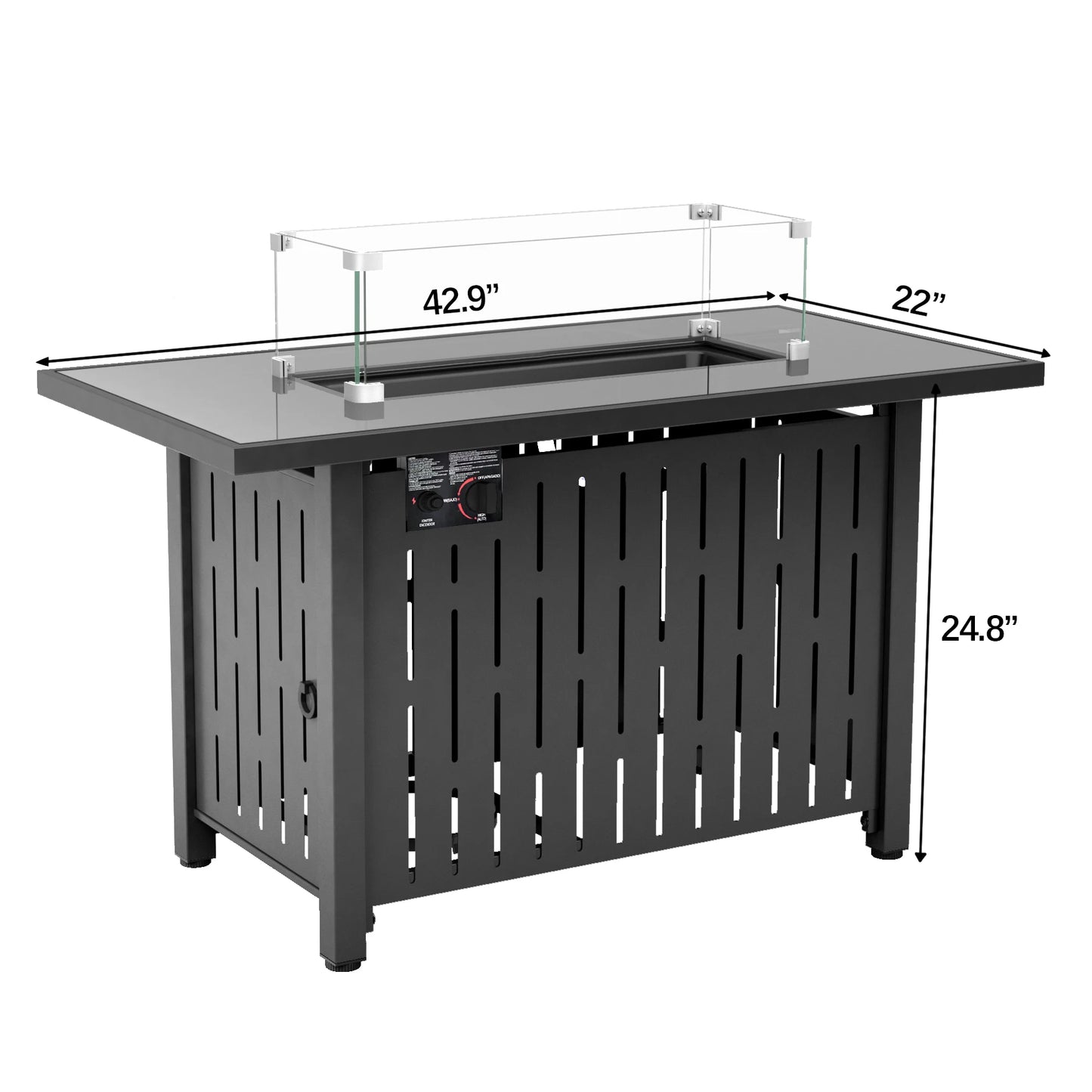 Naga Bahna Gas Fire Pit Table 50000 BTU Outdoor Centerpiece