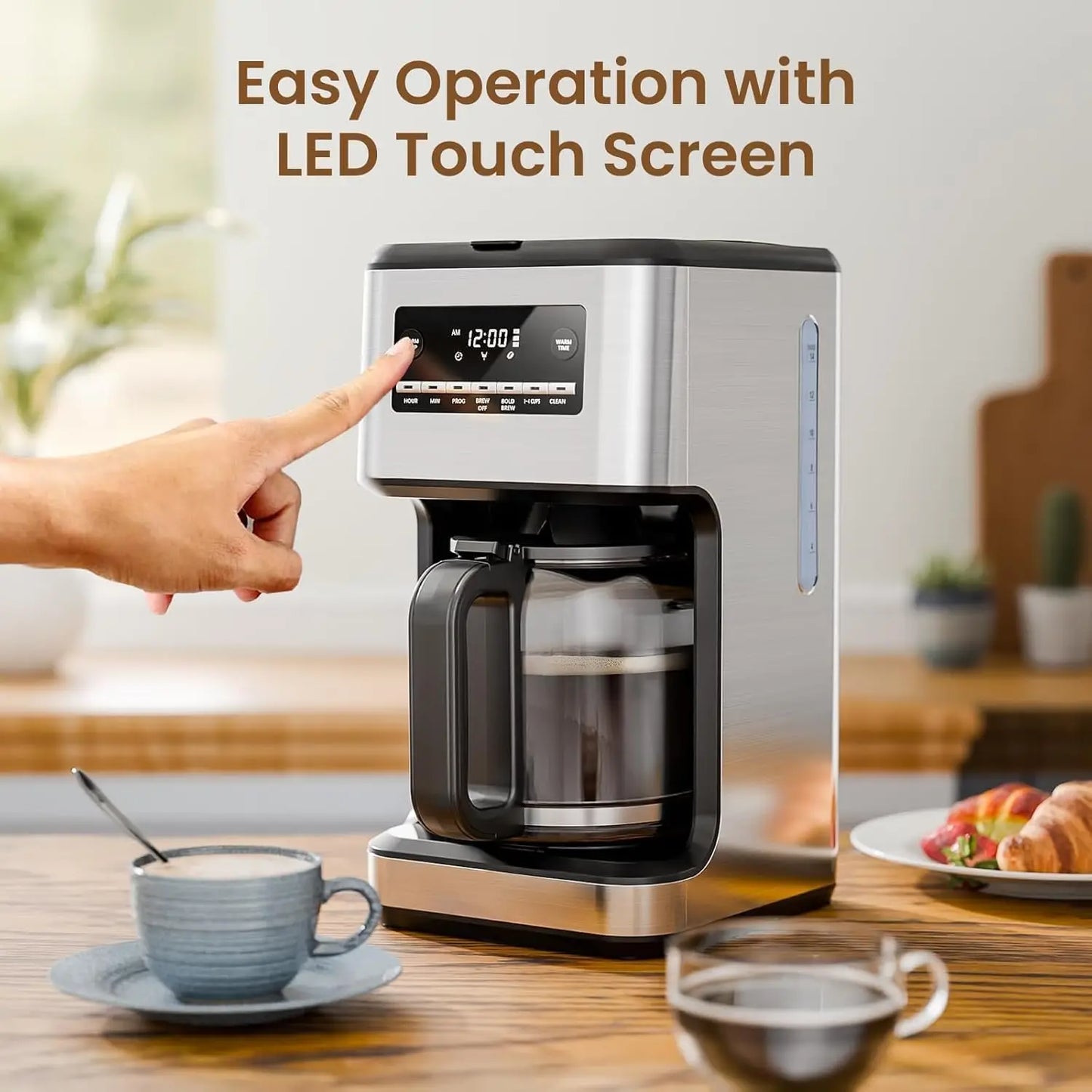 XMSJ Programmable Coffee Maker Auto Shut Off Keep Warm