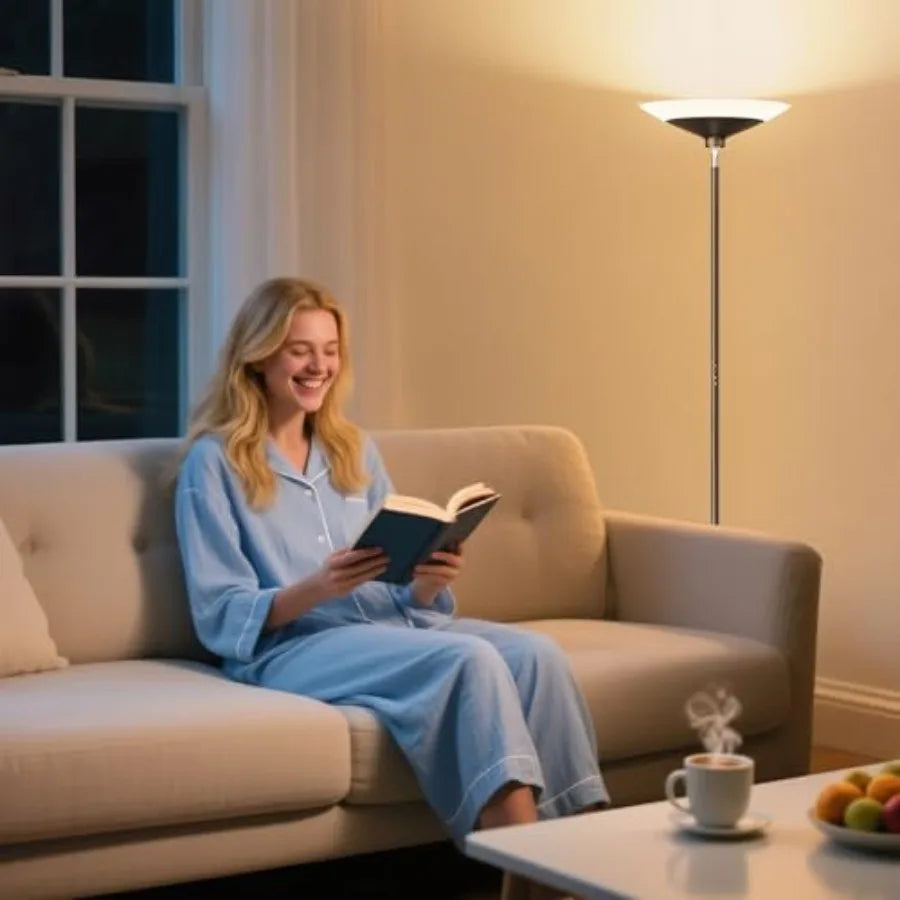 LED Torchiere Floor Lamp With 30W Dimmer 1800Lm 3000K 6500K