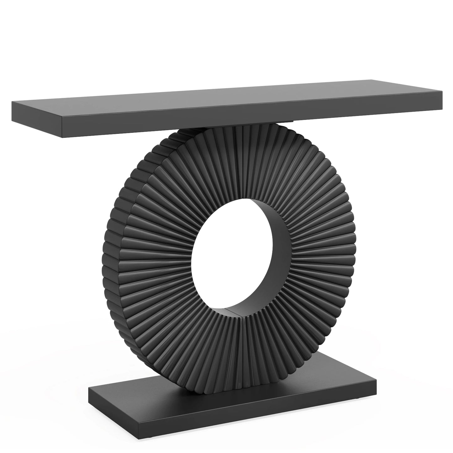 Tribesigns Modern Console Table With Geometric Base Wood Entryway Table