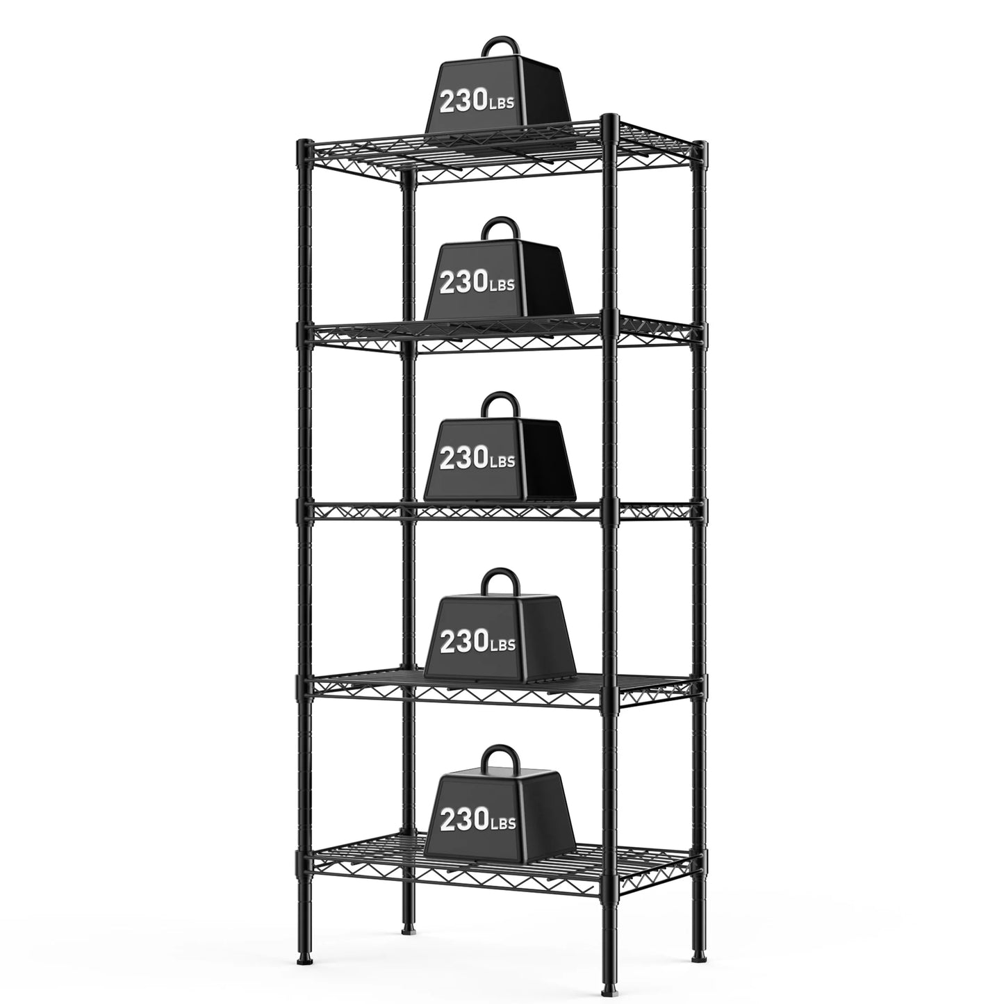 MCQ 5 Tier Metal Storage Shelves Heavy Duty Steel Unit