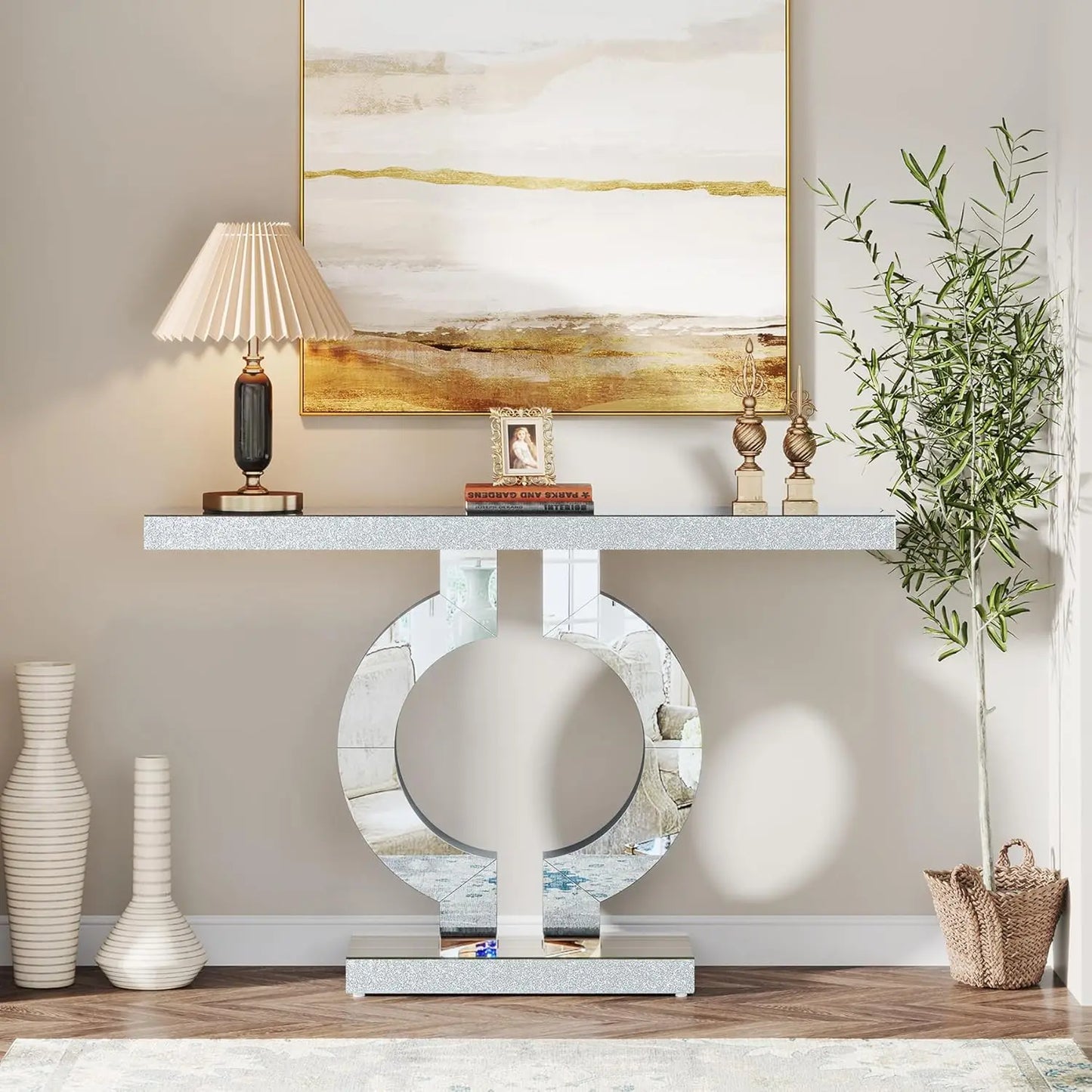 Tribesigns Mirrored Console Table For Modern Entryway