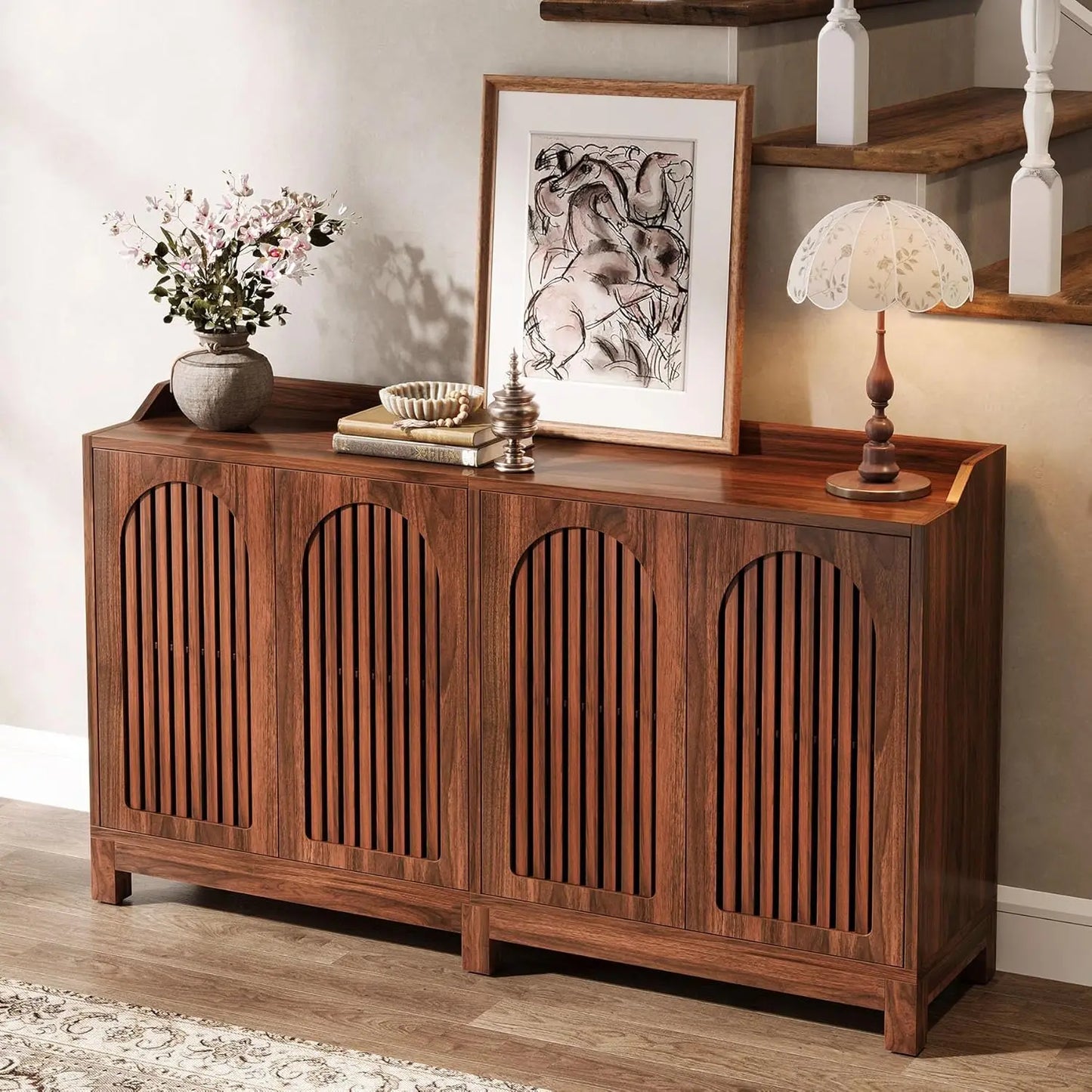 Little Tree Buffet Cabinet With Storage Farmhouse Sideboard