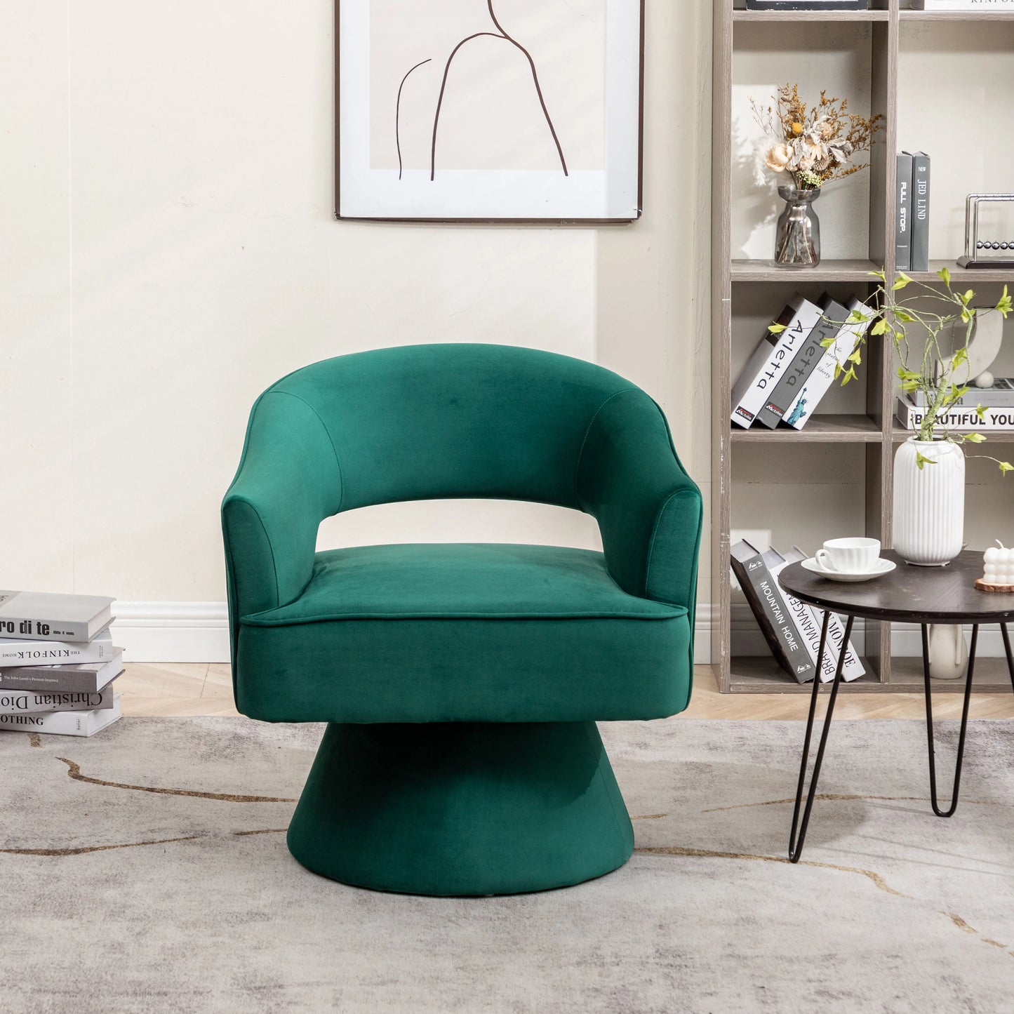 Seyner Modern Velvet Swivel Arm Chair Living Room Sofa