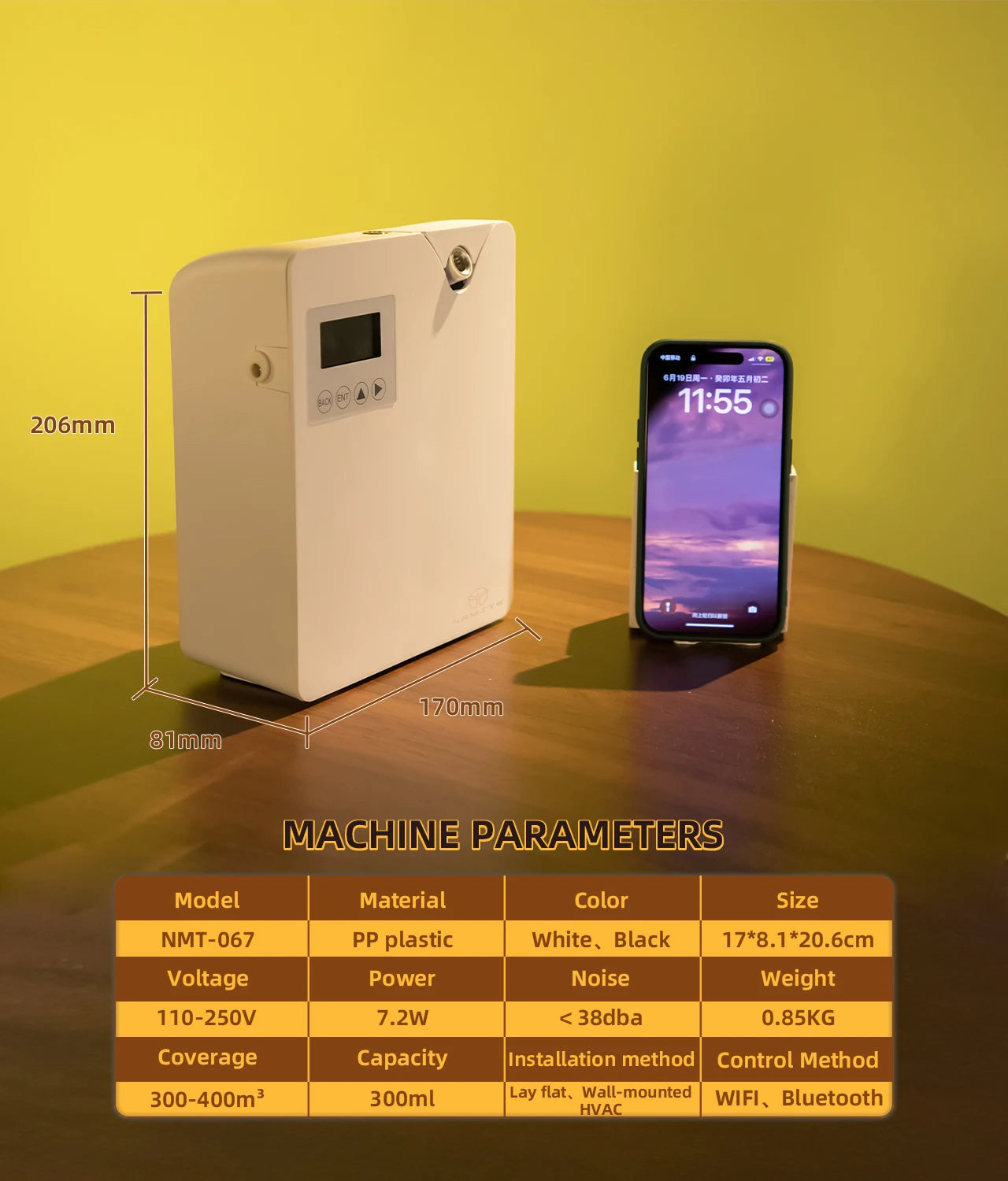Namstec Aroma Diffuser WiFi Bluetooth Room Fragrance Air Freshener