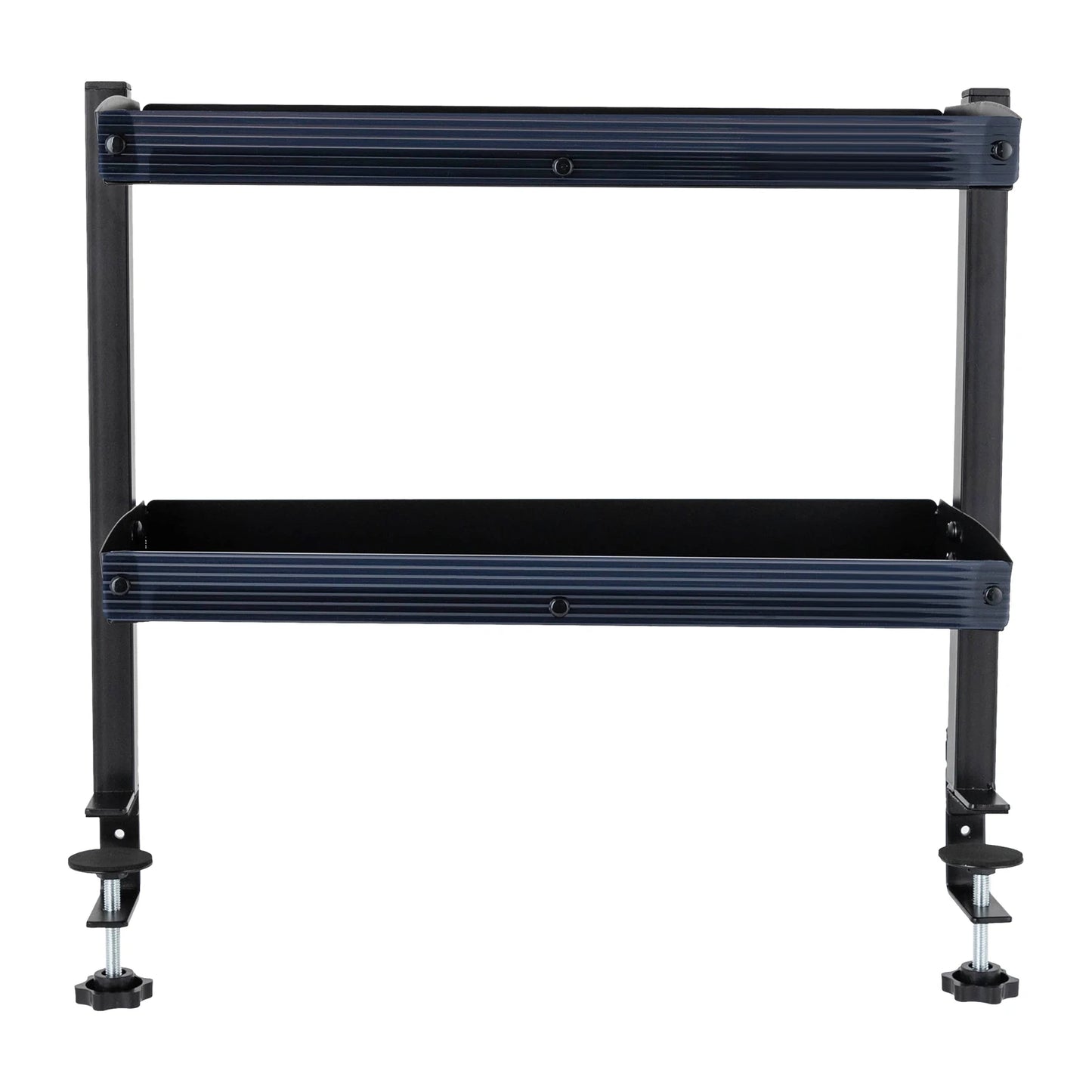 Clamp-On Desk Shelf 2-Tier Above Or Under Table Corner Organizer